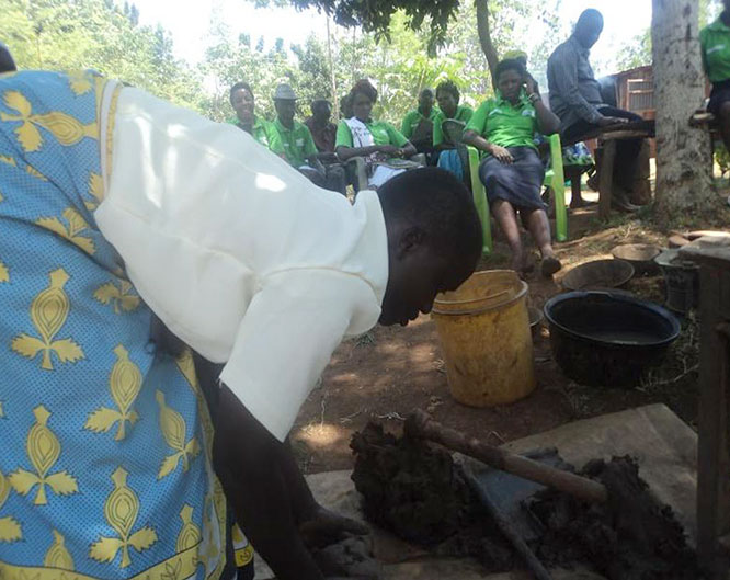 Figure 9. Training in cookstove construction
