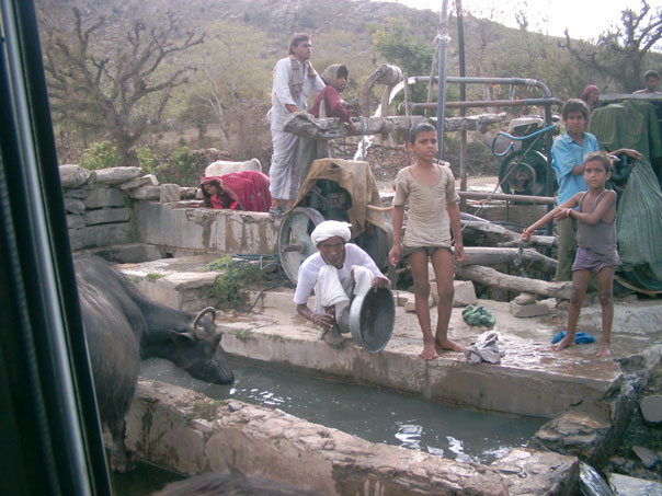 A well in Golpapura village provides water for crop irrigation