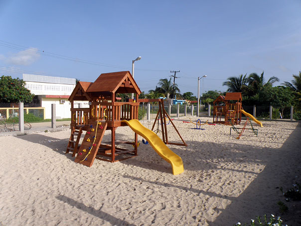 Playground/This playground is ample for the children of Punta Allen village, which has one of lowest birth rates in Mexico.
