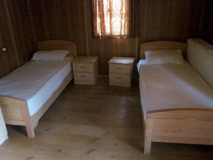Guests can rent two bed cabins at Sharhabil Bin Hassneh Eco-Park for $40 USD a night.