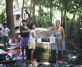Villagers Using Well