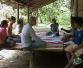 Talking to the villagers at Ban Pakpronnok