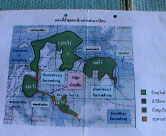 The map Pakpronnok people use in planning to manage the new community mangrove forest