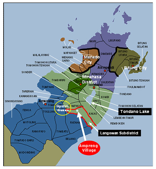 Figure 2 - Map of Minahasa District